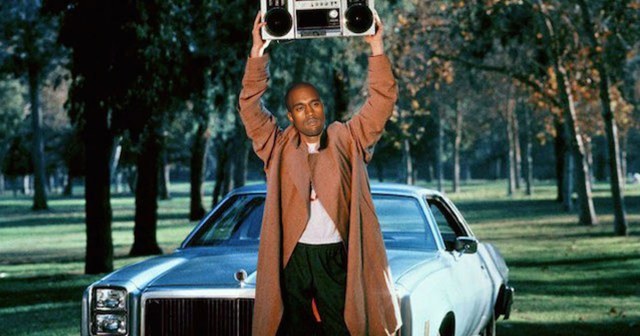 Kanye Appears Outside Kim’s Window Holding Boombox Playing Own Music