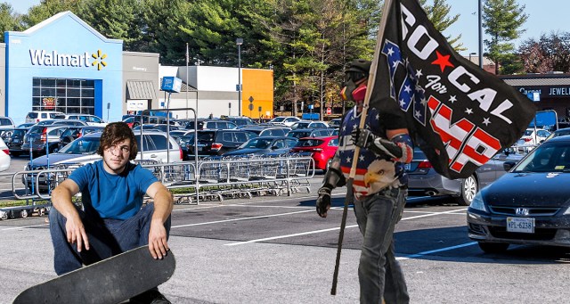 Man Who Stormed Senate Already Back to Yelling at Skateboarders in Walmart Parking Lot