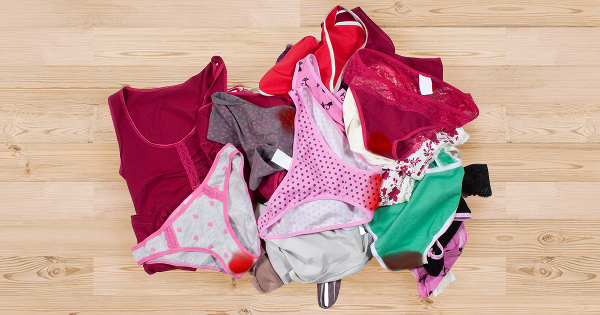 blood, gross, natural, normal, underwear, bleed, period, menstruate, woman, stained, washing machine, pink, girl