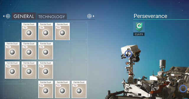 Mars Rover Immediately Fills All Inventory Slots With Ferrite Dust