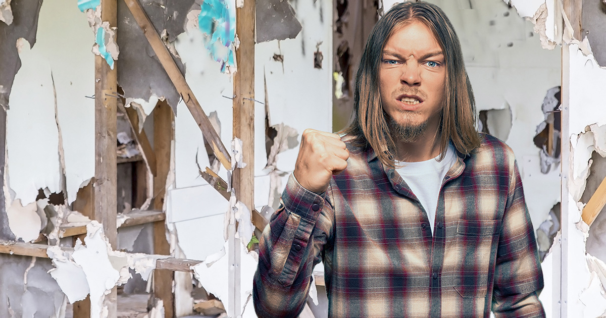 pantera, drywall, punch, annoying, gross, insulation, long hair, plaid, button down, redneck, uneducated, irksome, knuckle