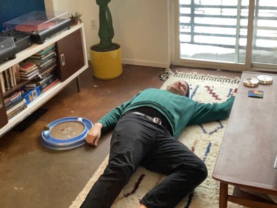 dead, body, man, broken, old, sad, stand up, too fast, fast, quick, head rush, collapse, living room, fancy, blood, stain, depressing