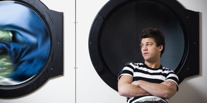 man, laundry, realization