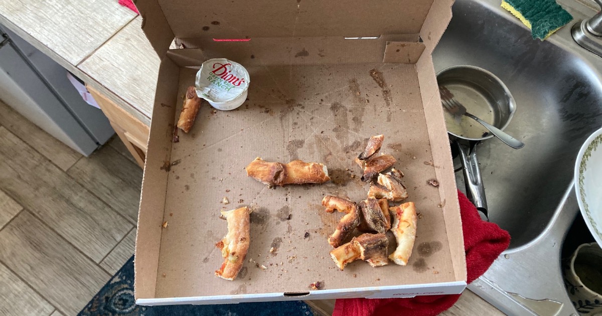 pizza, crust, morning