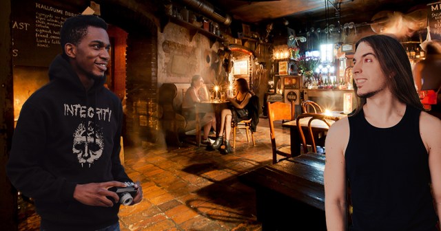 Hardcore Guy’s and Metal Guy’s Eyes Meet as They Both Yell “Go!” While At The Gates Plays