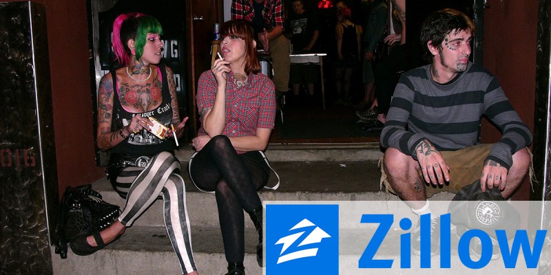 zillow, home, house, punk, green hair, split, mortgage, even, rent, fair, credit, bad credit, badass, poor, broke, squatter, dirty, rundown, misfits, decoration
