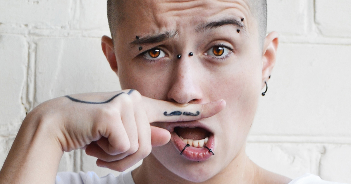 tattoo, mustache, removal