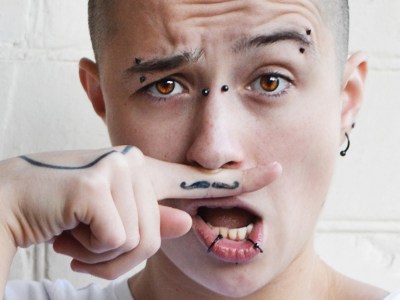 tattoo, mustache, removal