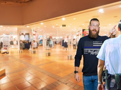 blue lives matter, security, yelling