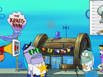 squidward, krusty krab, active shooter