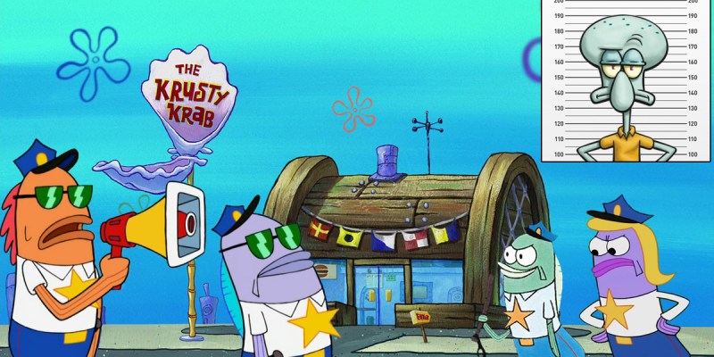 squidward, krusty krab, active shooter