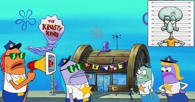 Squidward Sought in Mass Shooting Incident at Krusty Krab