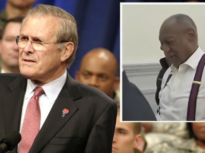 rumsfeld, cosby, god