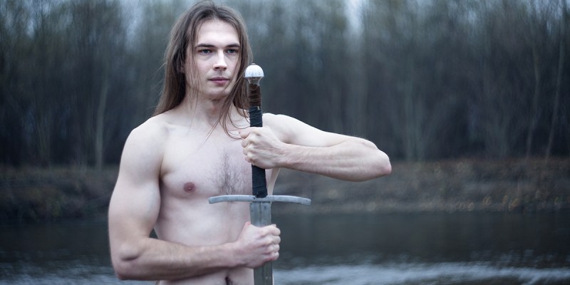 metalhead, sword, camping