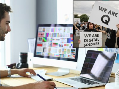 Qanon, conspiracy, graphic designer