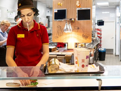 mcdonalds, vaxxed, spit