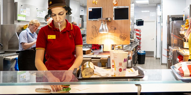 mcdonalds, vaxxed, spit