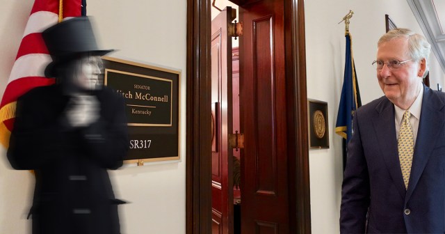 Ghost Haunting Capitol Building Feels Cold Chill Every Time Mitch McConnell Passes By