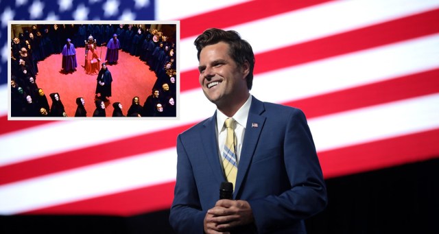 Gaetz Urges DeSantis to Reconsider Ban on Mask Mandates in Urgent Push to Save Eyes Wide Shut Party