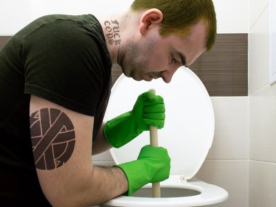 crust punk, clogs, toilet