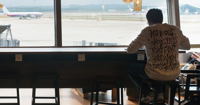 Guy in Cattle Decapitation Shirt Only Polite Person at Airport Bar