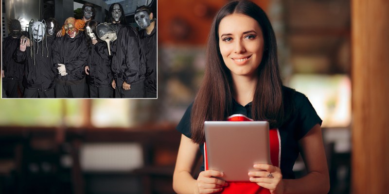 applebee's, slipknot, seated