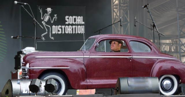 Social Distortion Encore Consists Entirely of Mike Ness Revving Engine of Cherry 1946 Plymouth Deluxe