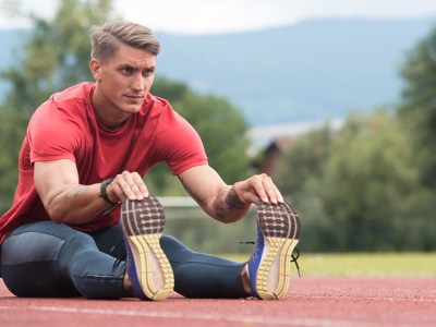 man, marathon, woman