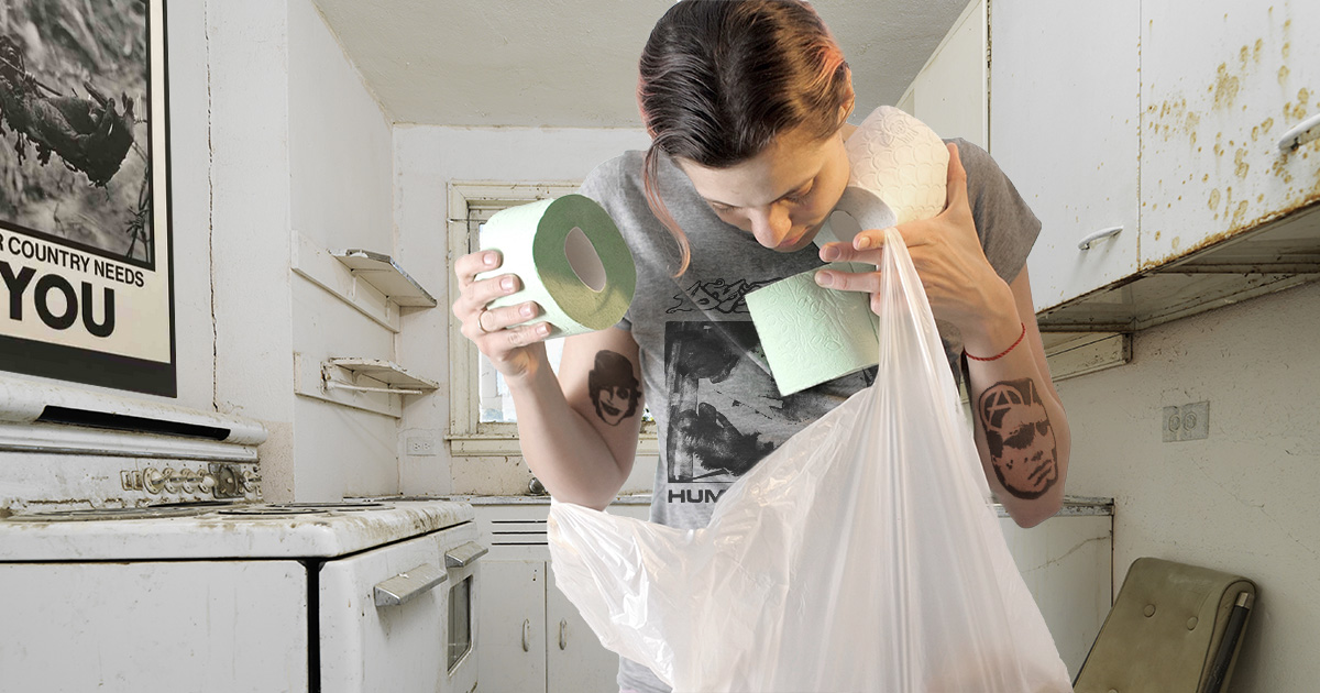 roommate, steal, toilet paper