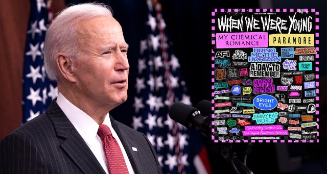 Biden Touts When We Were Young Fest Lineup As Key Accomplishment of First Year in Office