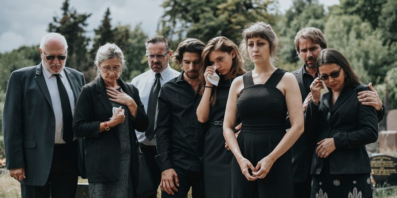 narcissist, funeral, him