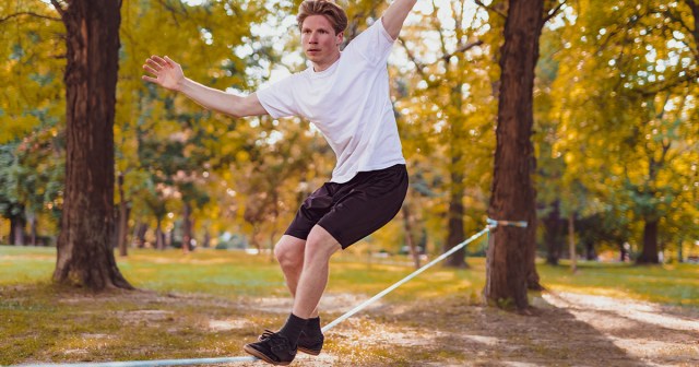 City Declares New Park Open With Ceremonial White Guy Slacklining Between Two Trees