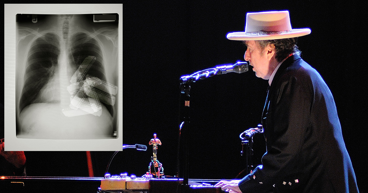 bob dylan, x-ray, harmonica