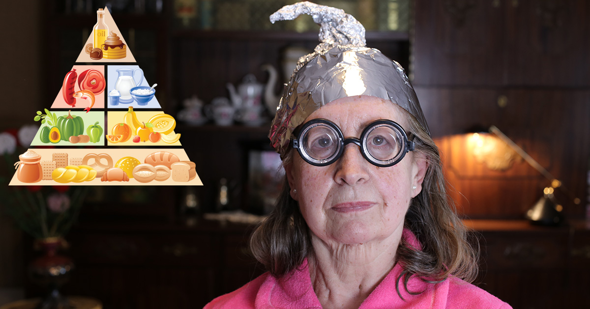 conspiracy, theory, food pyramid