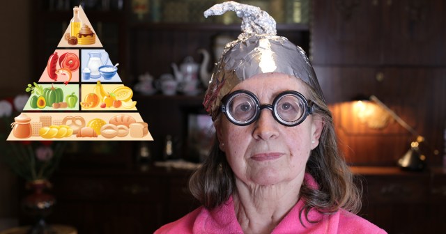 Conspiracy Theorist Trying To Figure How To Fit the Food Pyramid Into All This