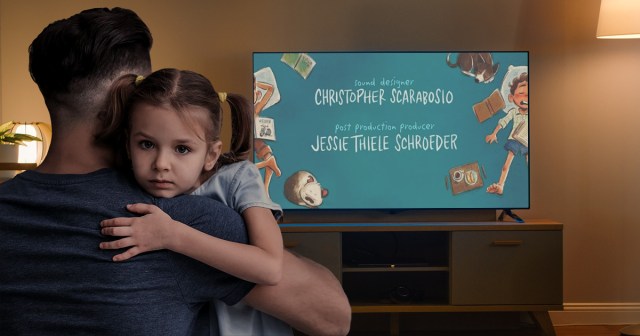 Viewing of Latest Pixar Movie Again Ends with Child Comforting Crying, Hysterical Parent