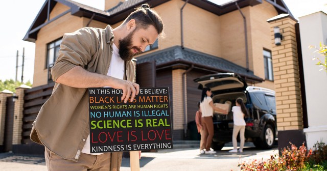 White Liberals Quietly Take Down Yard Sign For Tax Season