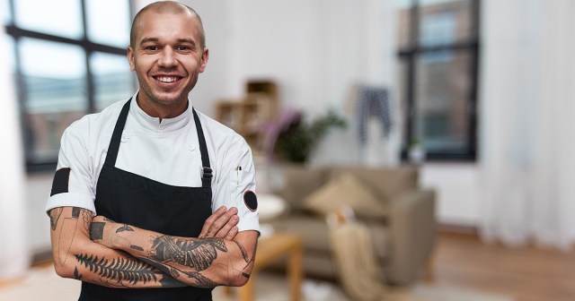 Out-of-Work Line Cook Prepares Resume By Getting Fourth Knife Tattoo
