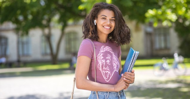 Woman In Einstein T-Shirt Asked to Name Three Non-Optical Implications of Lorentz Transformation