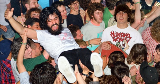 Crowd Surfer Incessantly Ridicules Crowd Boogie Boarder