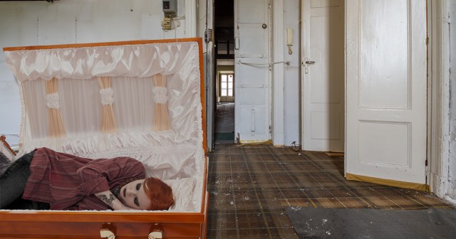 Punk House Goth Sleeps in Coffin Directly on Floor