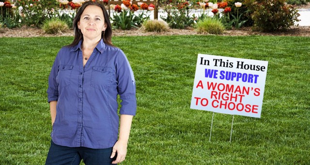 Liberals Vow to Put Signs in Front Yard Until Abortion Rights Restored