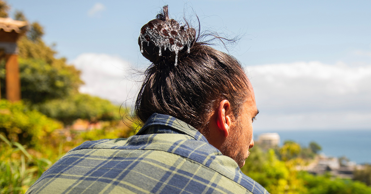 raisins, man, bun