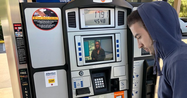 Gas Pump TV Ruins Only Three Minutes Man Has To Himself