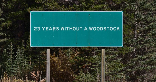 Upstate New York Puts Up Sign Commemorating “23 Years Without a Woodstock”