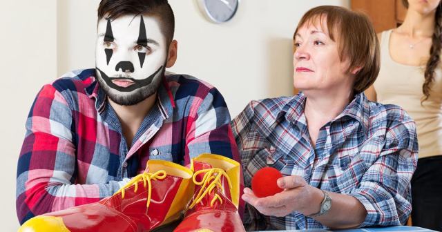Mother Trying to Connect With Juggalo Son Buys Him Big Red Nose, Size 25 Shoes