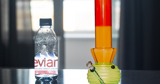 Weed Snob Fills Bong with Evian