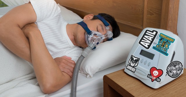 Aging Punk Slaps Another Band Sticker on Sleep Apnea Machine