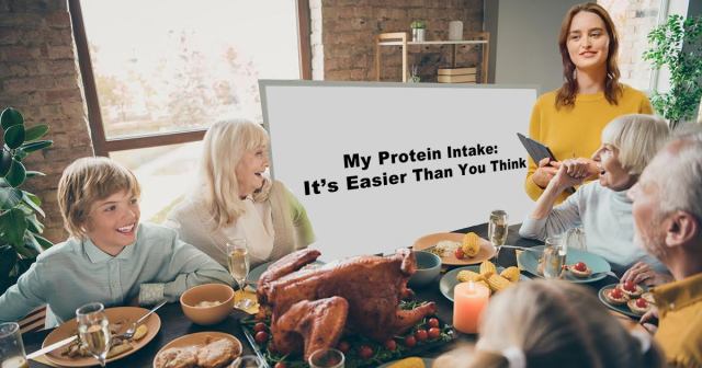 Vegan at Thanksgiving Dinner Creates PowerPoint to Explain How They Get Their Protein
