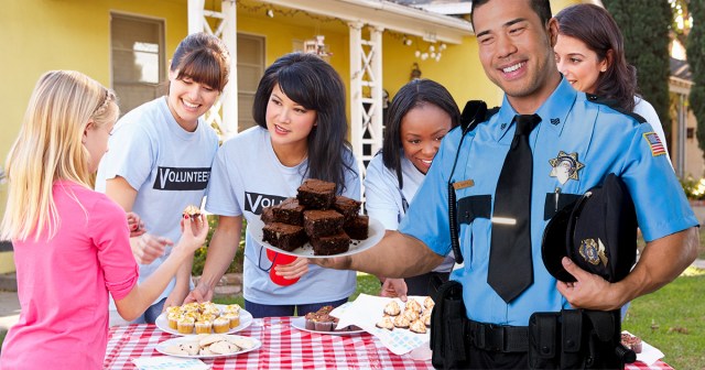 Cop Plants Pot Brownie at Rival Bake Sale